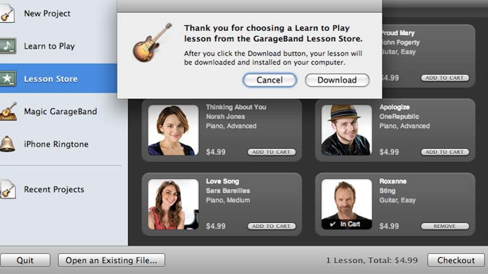 Apple garageband private lesson sting roxanne youtube
