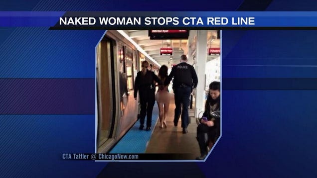 Naked Goddess Takes Over Chicago Train Orders Everyone Off NSFW