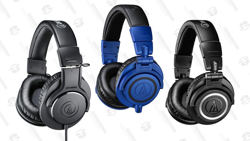 Audio-Technica ATH-M20x Professional Studio Monitor Headphones (Black) | $35 | AmazonAudio-Technica ATH-M30x Professional Studio Monitor Headphones (Black) | $52 | Amazon Audio-Technica ATH-M40x Professional Studio Monitor Headphones (Black) | $75 | AmazonAudio-Technica ATH-M50xBB Limited Edition Professional Studio Monitor Headphones (Blue) | $99 | AmazonAudio-Technica ATH-M50xBT Bluetooth headphones | $129 | Amazon