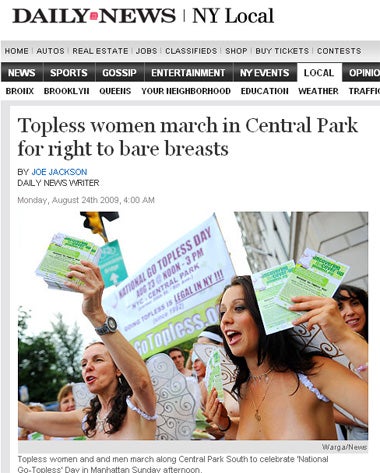Illustration for article titled Boobs In The Park