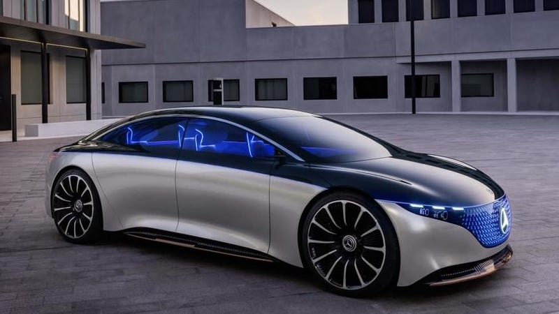 Illustration for article titled The Mercedes-Benz Vision EQS Sets Up An All-Electric S-Class And The Lighting Is Wild