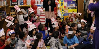 Kindergarteners participate in Read Across America Day. (Getty Images)