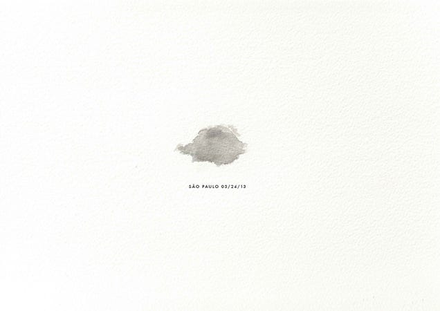 These Minimalist Watercolors Are Made From Real Drops Of Rain