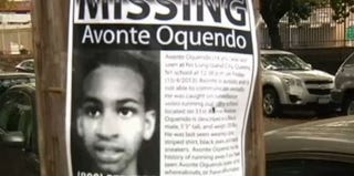 NBC News screenshot of "Missing" poster of Avonte Oquendo