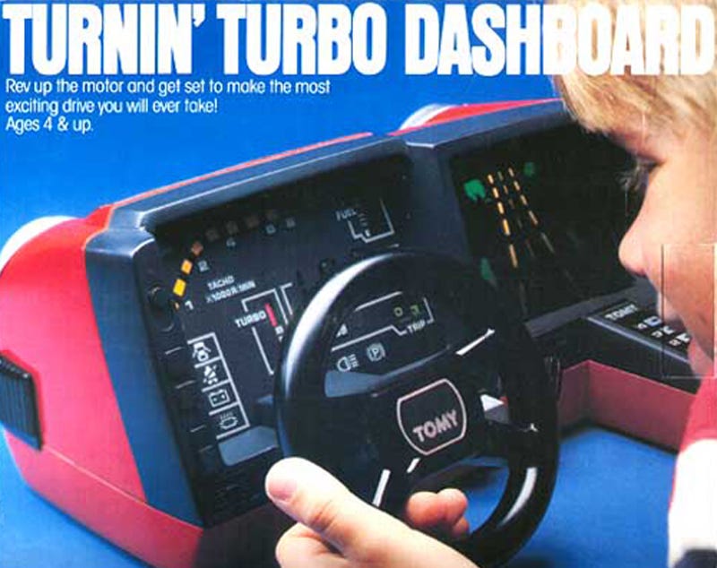 toy dashboard with steering wheel
