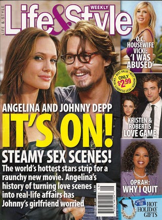 Illustration for article titled This Week In Tabloids: Jolie & Johnny Destined To Fornicate