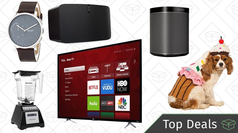 Illustration for article titled Monday's Top Deals: 4K TV, Sonos Speakers, Halloween Costumes, and More