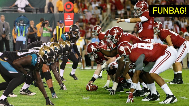 Illustration for article titled What Would A Jaguars-Alabama Betting Line Look Like?