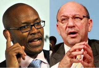 Jimmy Manyi and Trevor Manuel (Alexander Joe/AFP/Getty Images)