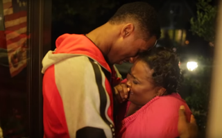 Rondae Hollis-Jefferson and his mother, Rylanda, on her birthdayYouTube Screenshot