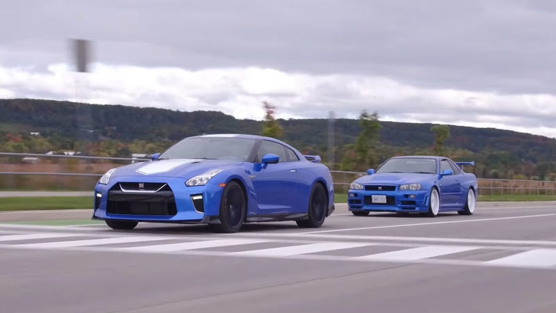 Illustration for article titled In A Battle Of Cool Nissan's R34 GT-R Slams The R35