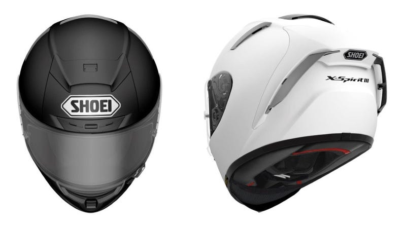 Illustration for article titled Shoei's New Race Helmet Sprouted Wings To Make Your Head More Stable