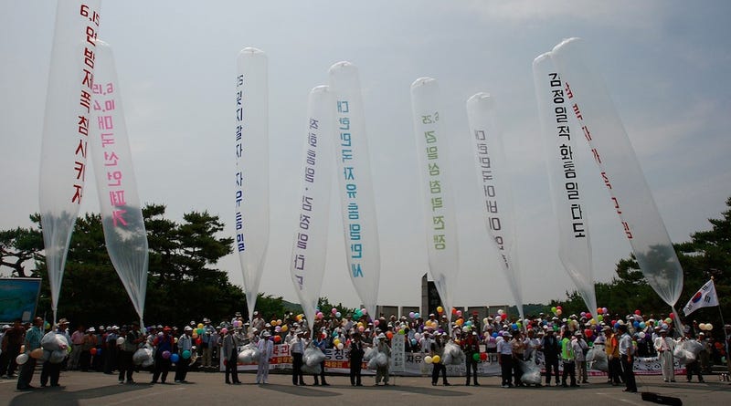 Illustration for article titled South Koreans Use Balloons to Float Propaganda DVDs to North Korea