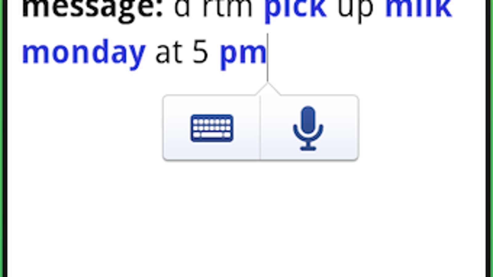 google voice actions in android app