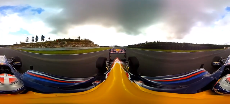 Illustration for article titled See A Formula One Car Do Smoky Donuts From All 360 Degrees