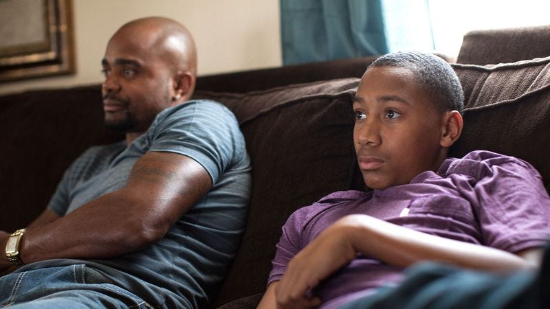Illustration for article titled Area Dad Spends Super Bowl Looking Regretfully At Son Who Wasn’t Allowed To Play Football