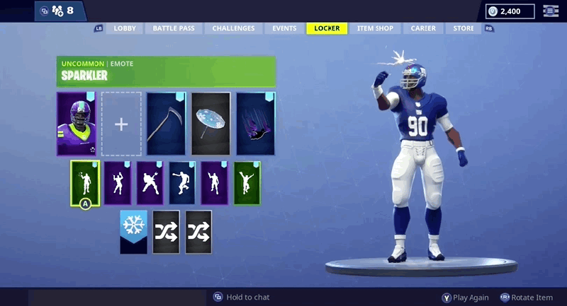 fortnite players immediately find worst possible uses for new nfl skins - fortnite love emote gif