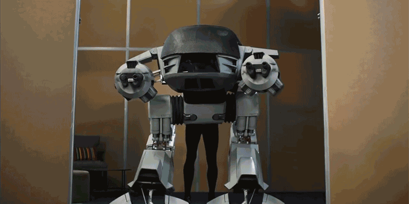Huge DIY Robocop ED-209 Costume by Ghostlight