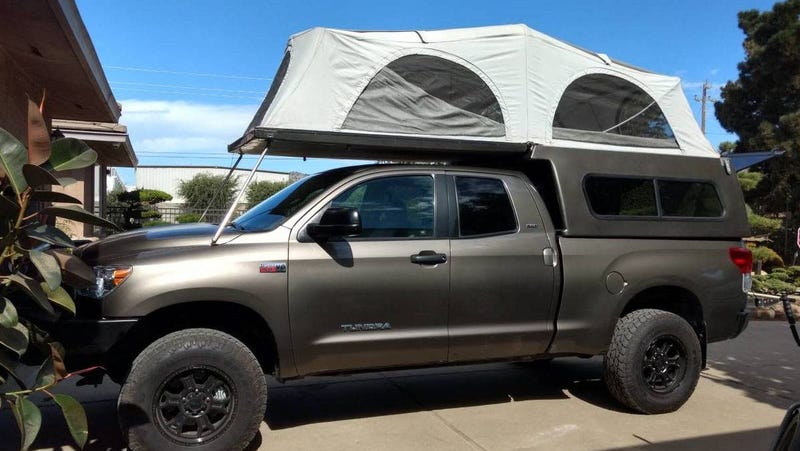 Illustration for article titled At $26,000, Is This 2010 Toyota Tundra Camper Totally Over The Top?