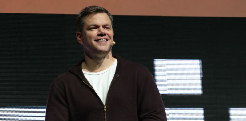 Matt Damon at CinemaCon 2017 to talk Downsizing. (Image: Alex J. Berliner/ABImages)