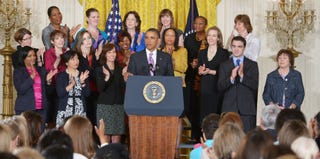 President Obama delivers remarks on the Affordable Care Act. (Mangel Ngan/Getty Images)