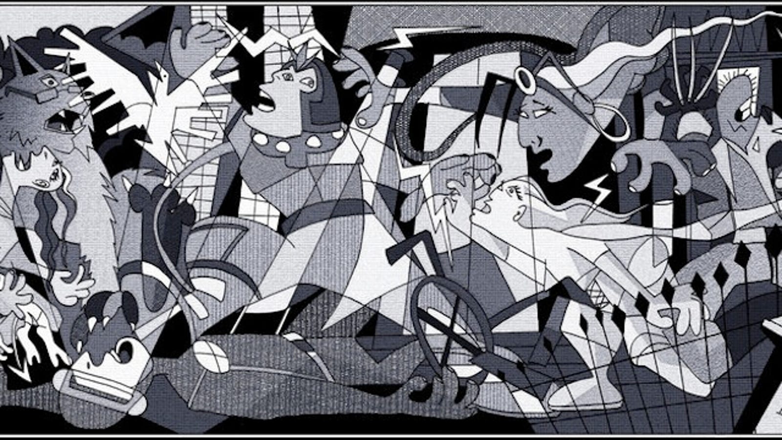 Picasso's Guernica, now featuring the X-Men