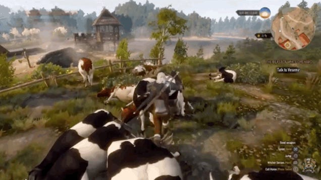 witcher 3 killing bovine defense force