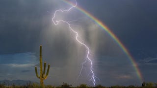 Rainbow Lightning is a Rare and Dazzling Sight