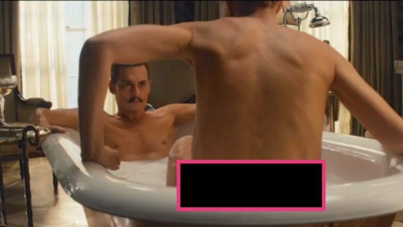 Illustration for article titled Mortdecai recut for a PG-13 release, probably by removing mustache jokes