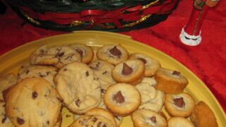 Chocolate mint and Kisses cookies.