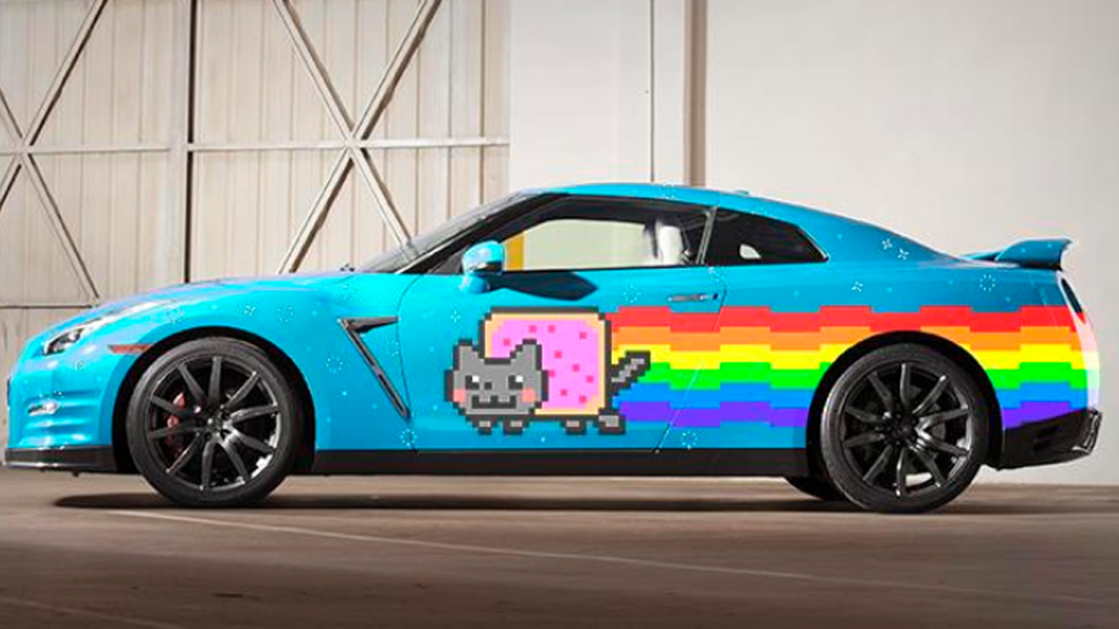 Nissan Perfectly Trolls Ferrari With This Nyan Cat Gt R