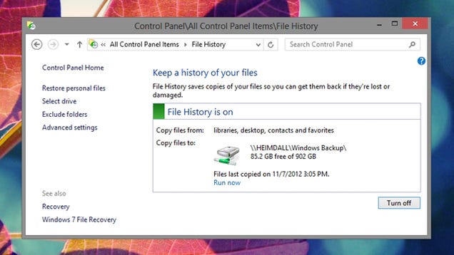 How to Use Windows 8\u002639;s New File History Backup aka Time Machine for Windows