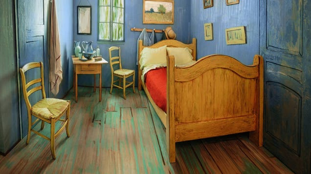 photo of You Can Now Sleep In This trippy Airbnb Bedroom Based on a Van Gogh Painting image
