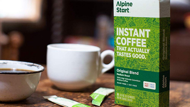 Instant coffee is never going to be the best coffee, but Alpine Start’s is actually pretty good, and easy to pack.