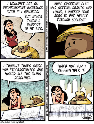 Illustration for article titled Candorville Comic: Handouts