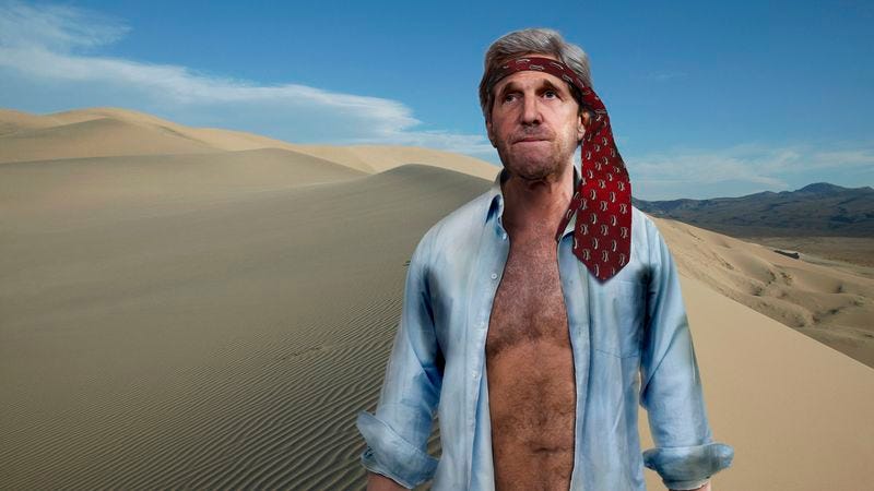 Illustration for article titled John Kerry Lost Somewhere In Gobi Desert