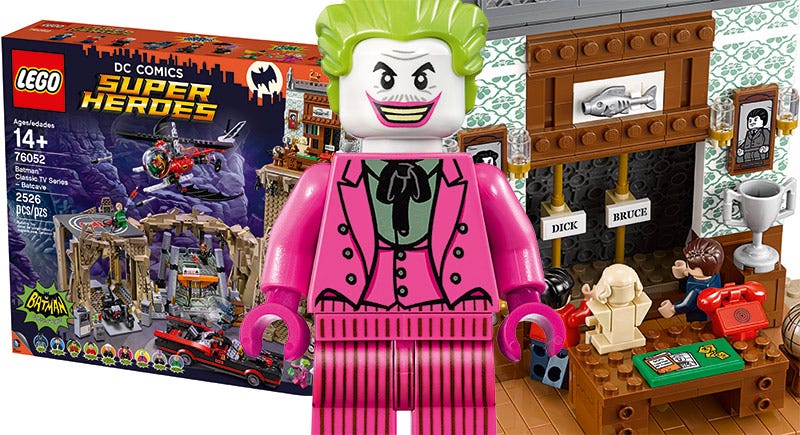 Illustration for article titled The LEGO Classic TV Series Batcave Has All The '60s Batman