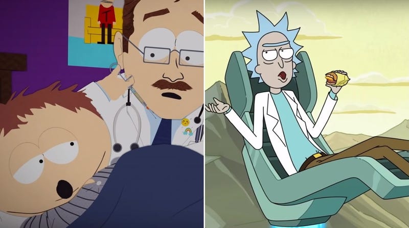 Illustration for article titled HBO Max snags streaming rights to South Park and Rick And Morty