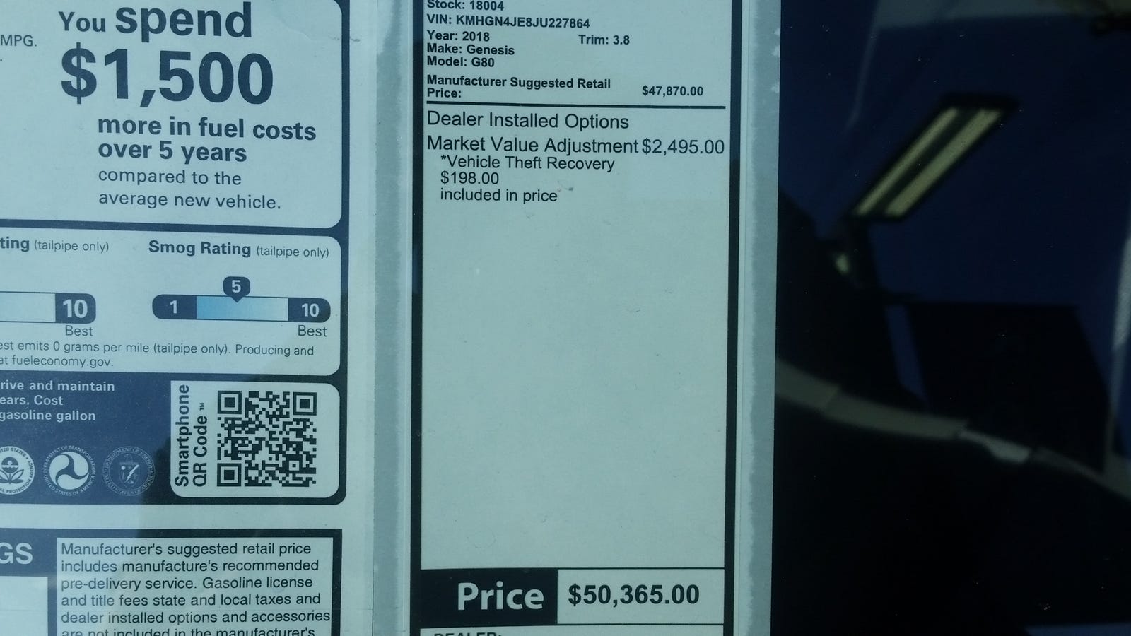 Seriously, $2,500 Market Adjustment on ALL Hyundais?!