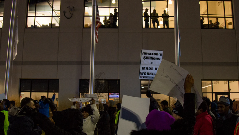 Protesters outside MSP1 in December