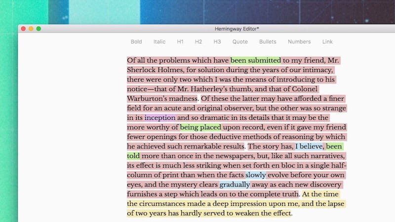 hemingway editor for mac