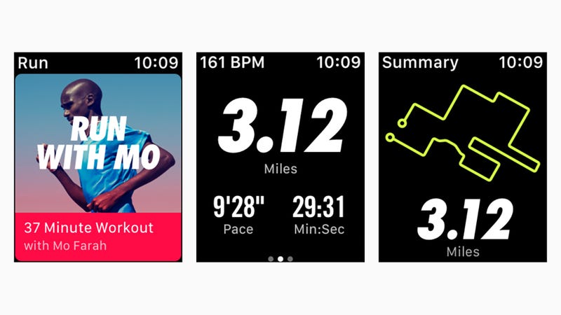 how to use nike running app on apple watch