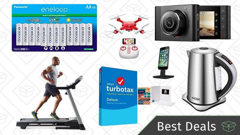 Illustration for article titled Thursday's Best Deals: Eneloop Batteries, TurboTax Software, Anker Dash Cams, and More