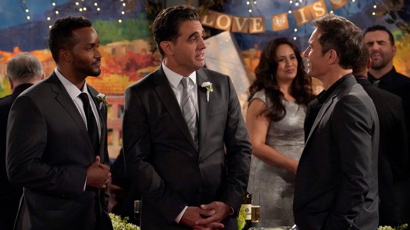 L to R: Sterling Sulieman, Bobby Cannavale, Eric McCormack (Photos: Chris Haston/NBC)