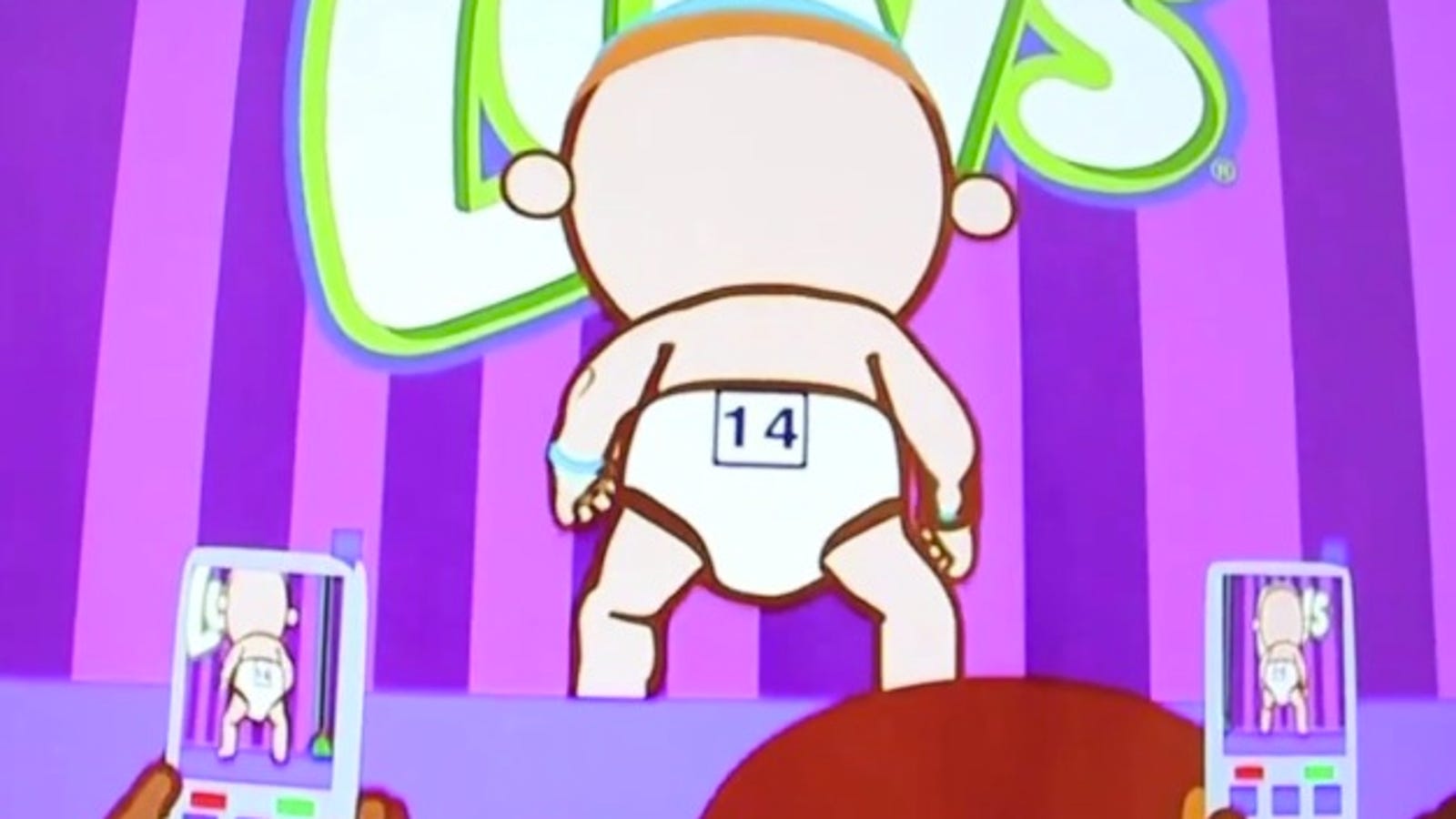 Luvs Diapers Won't Leak During Baby Pooping Contest