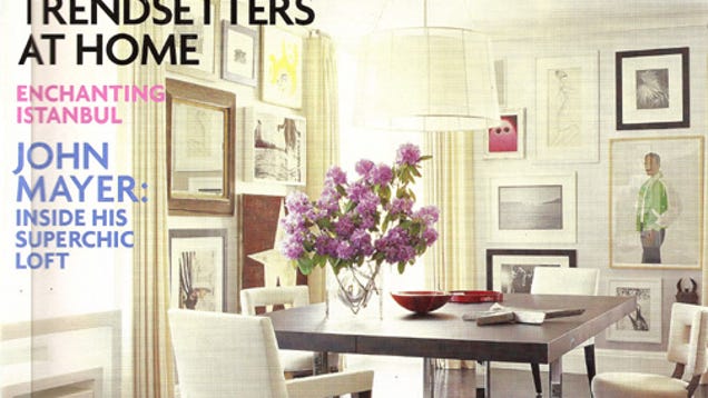 Amazing Modern House Interior Elle Decor Mark Badgley James Mischka Anna Sui John Mayer Stephen Dweck 2009