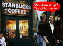 Illustration for article titled Starbucks To Start Up iTunes Wi-Fi Store with 50 Million Free Songs