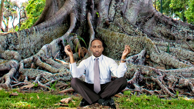 Illustration for article titled Stephen A. Smith Retreats To Tranquil, Secluded Fig Tree To Contemplate On Meaning Of NFL Week One