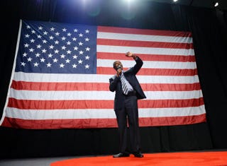 Republican presidential candidate Ben Carson speaks during a campaign rally at the Anaheim Convention Center Sept. 9, 2015, in Anaheim, Calif. Kevork Djansezian/Getty Images
