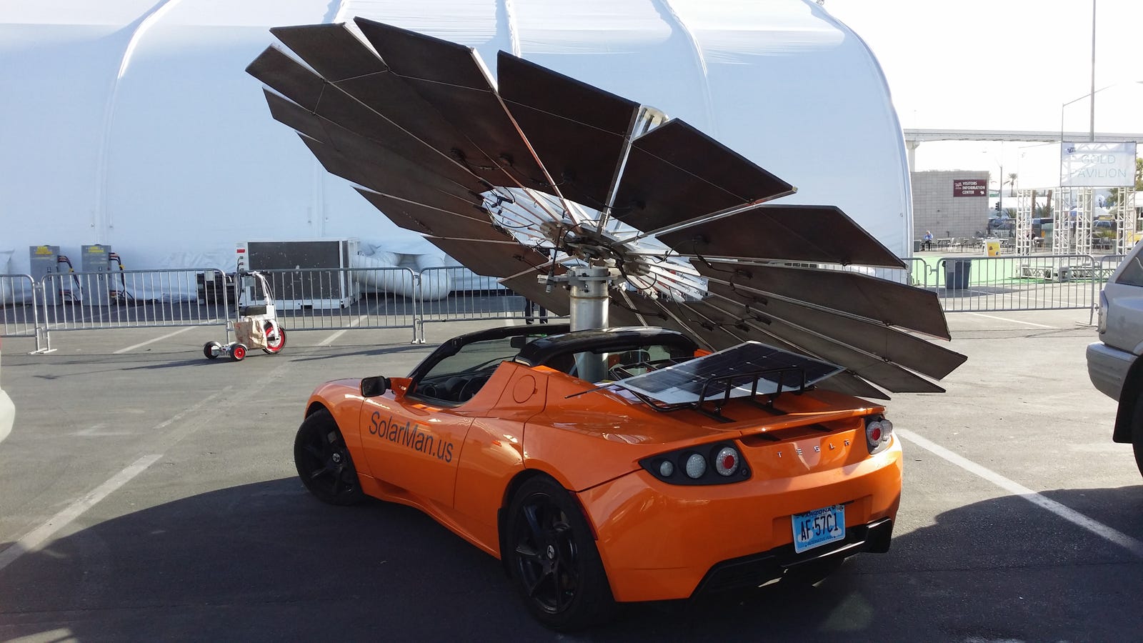 Solar Powered Tesla at CES
